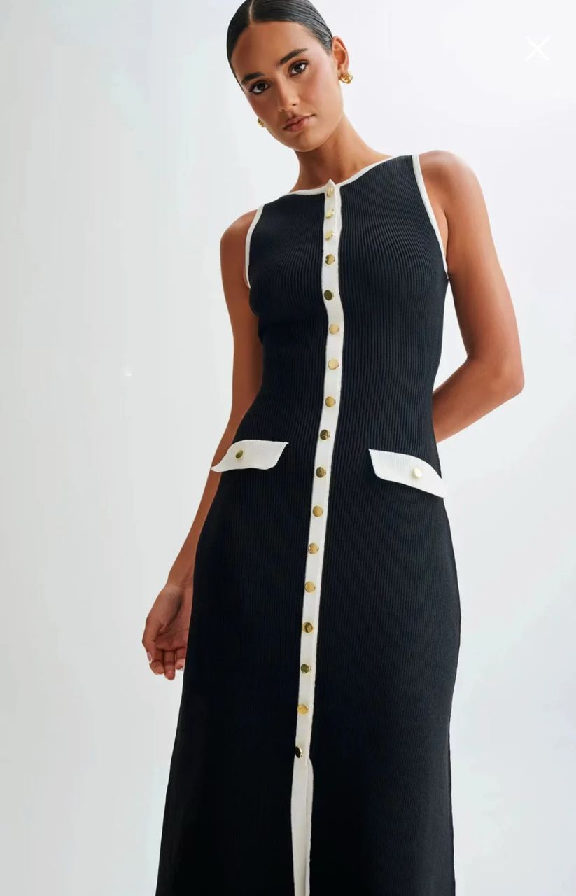 Anne Luxe Soft Knit Dress In Black