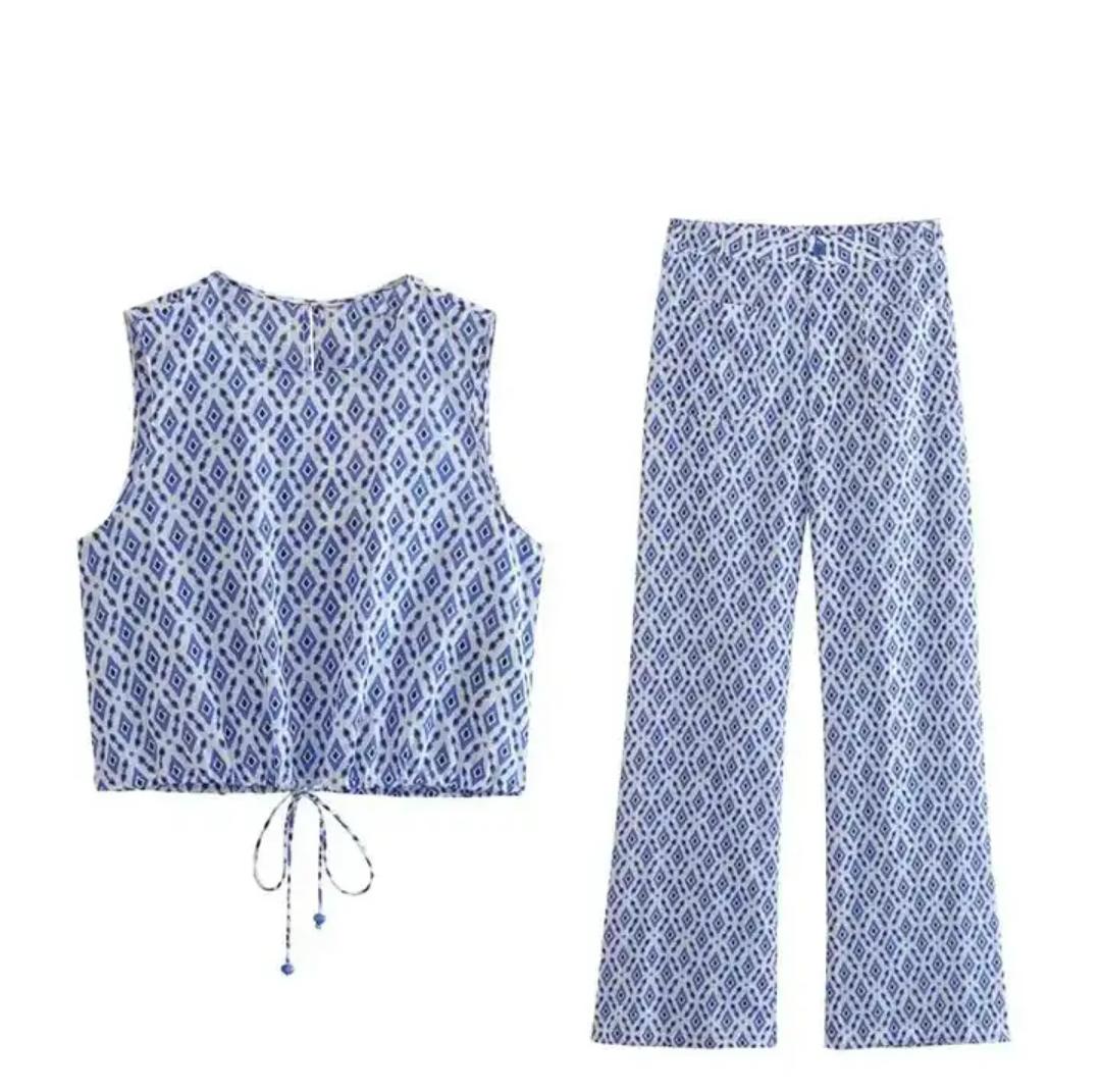 Troy Summer Coord Set In Blue