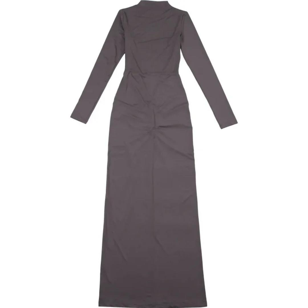 Junifar Statement Bodycon Maxi Dress In Grey