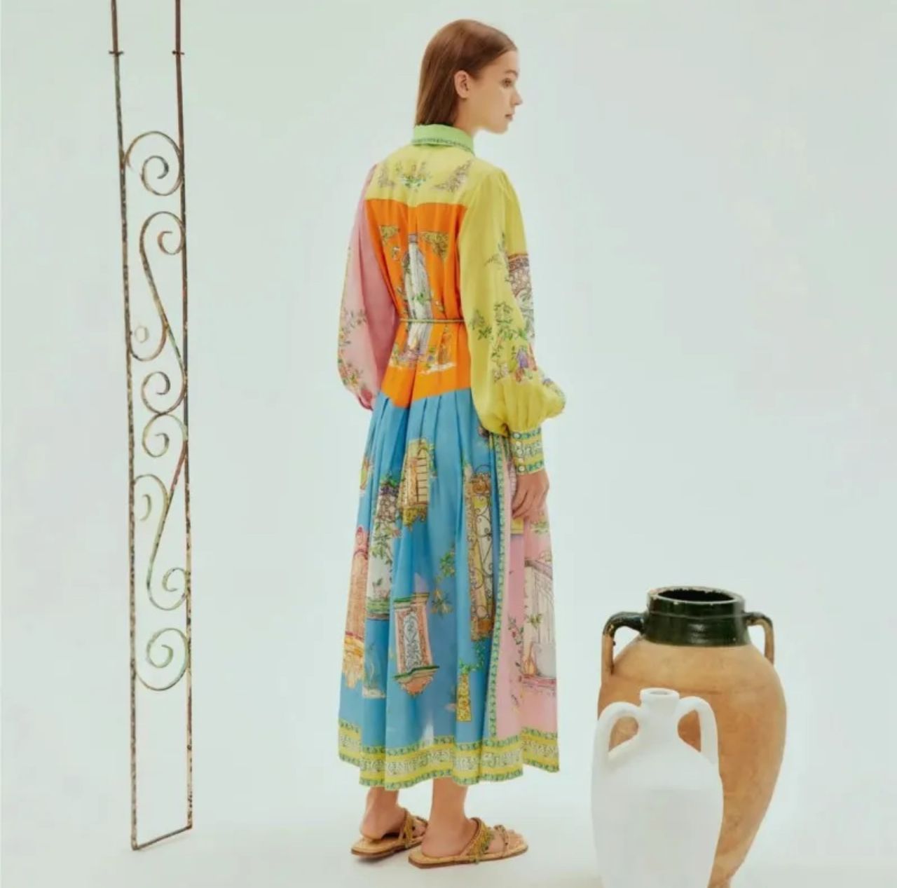 Maisto Printed Summer Maxi Dress In Multicolor