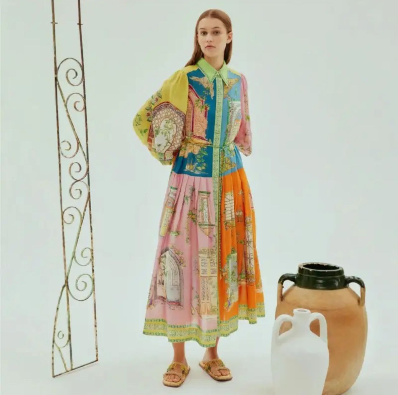 Maisto Printed Summer Maxi Dress In Multicolor
