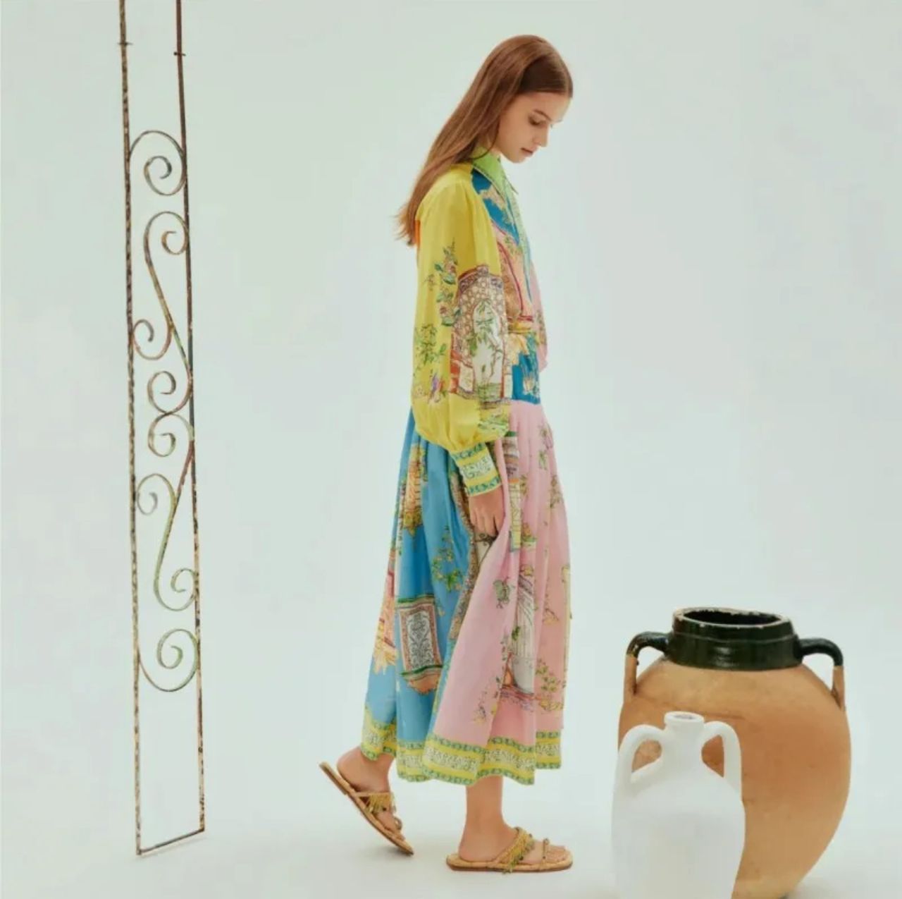 Maisto Printed Summer Maxi Dress In Multicolor