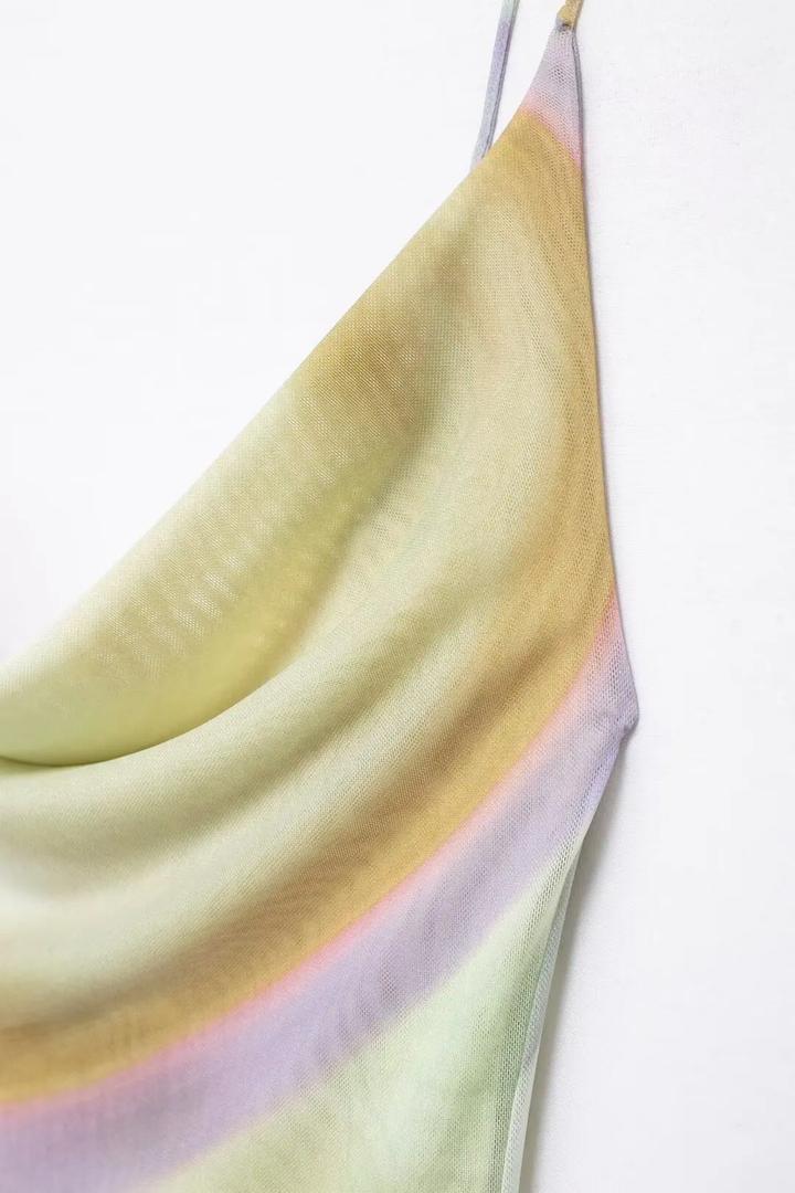 Tie And Dye Summer Holiday Dress In Multicolor
