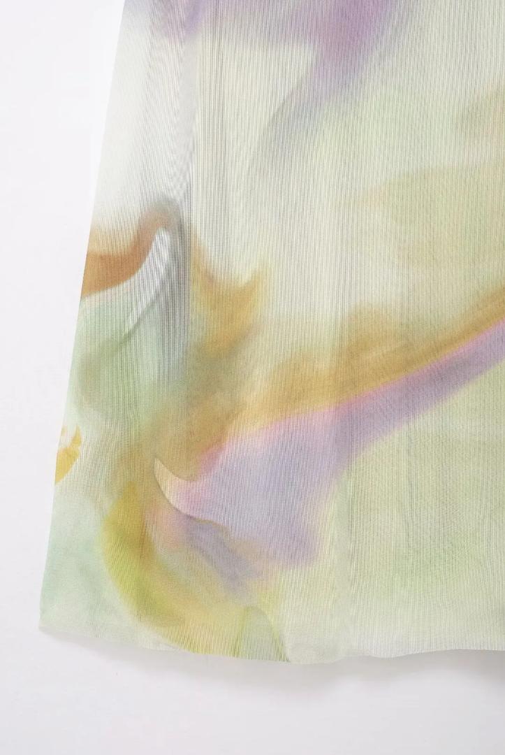 Tie And Dye Summer Holiday Dress In Multicolor