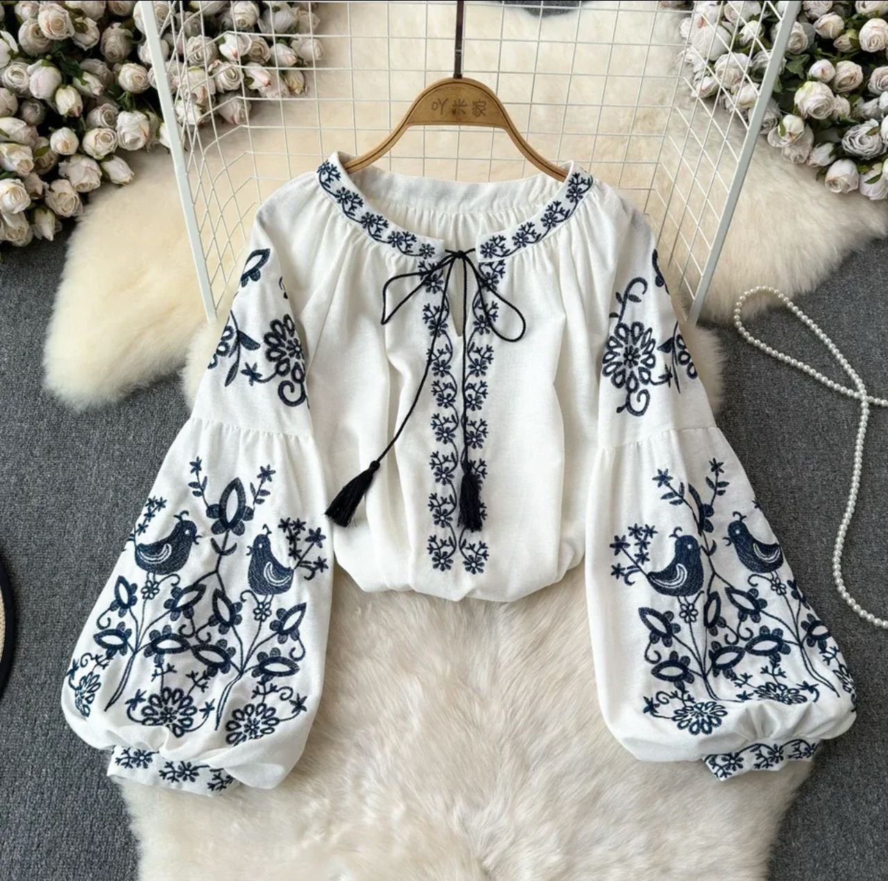 Teo  Embroidered Summer Top