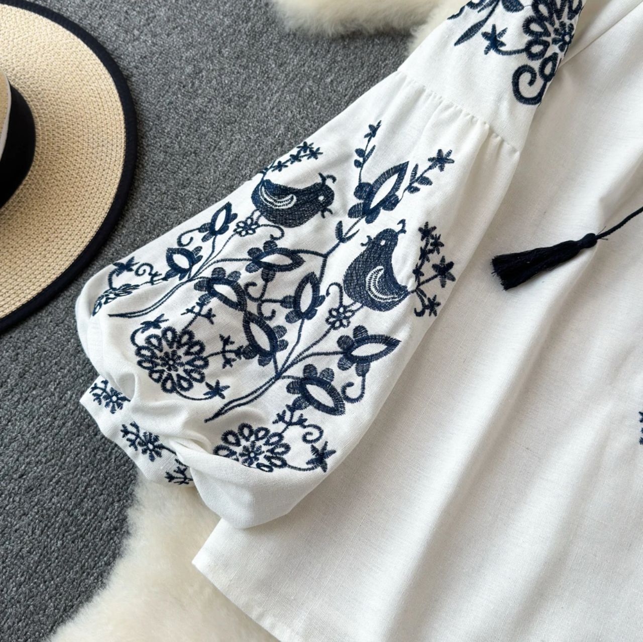 Teo  Embroidered Summer Top