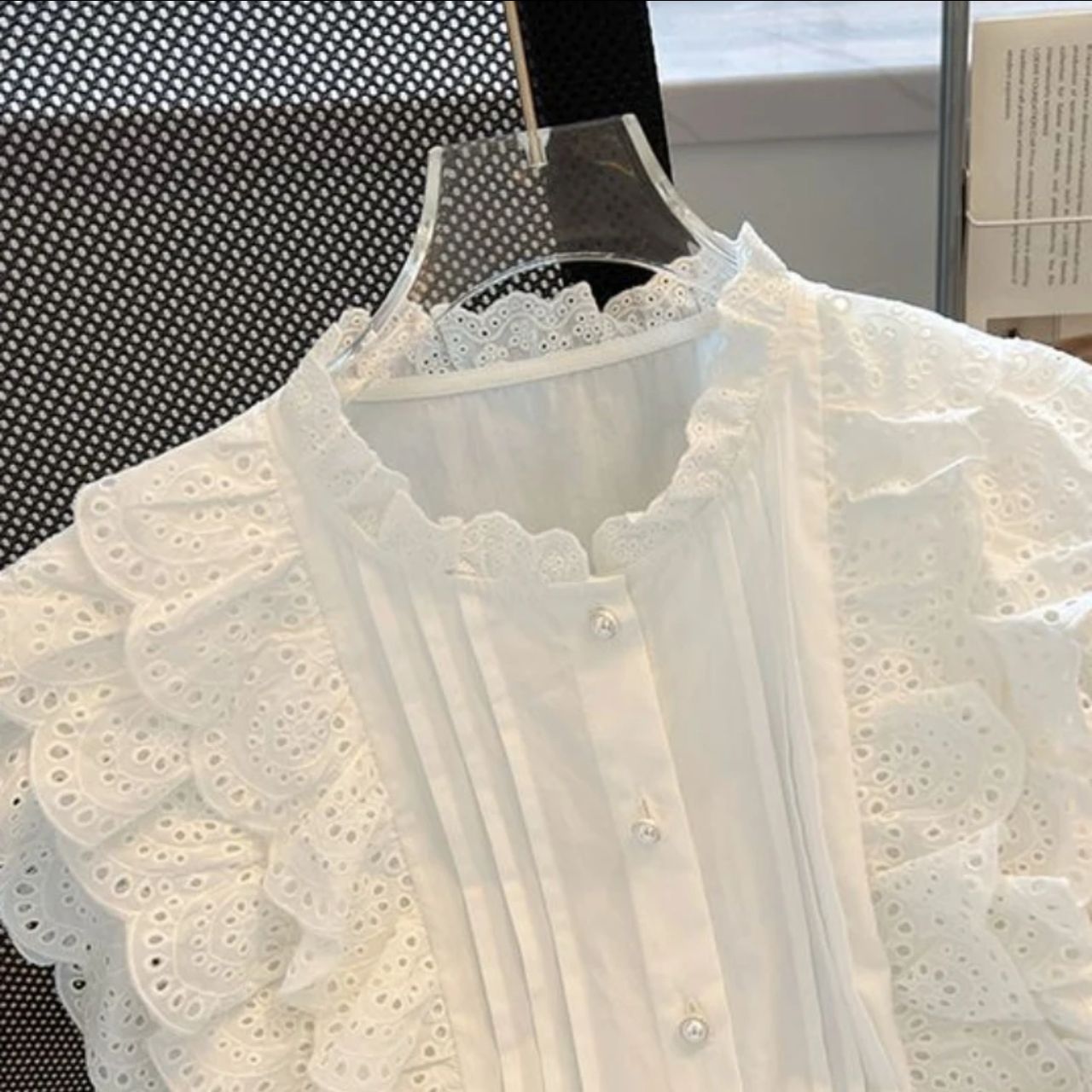 Alma Statement Summer Ruffled Top In White