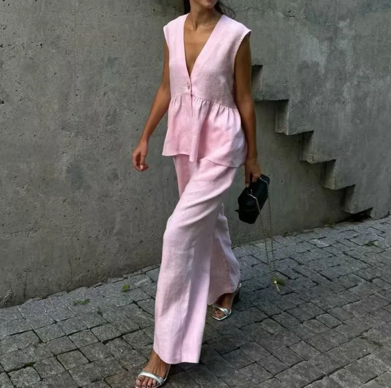 Tracy Summer Coord Set In Pink
