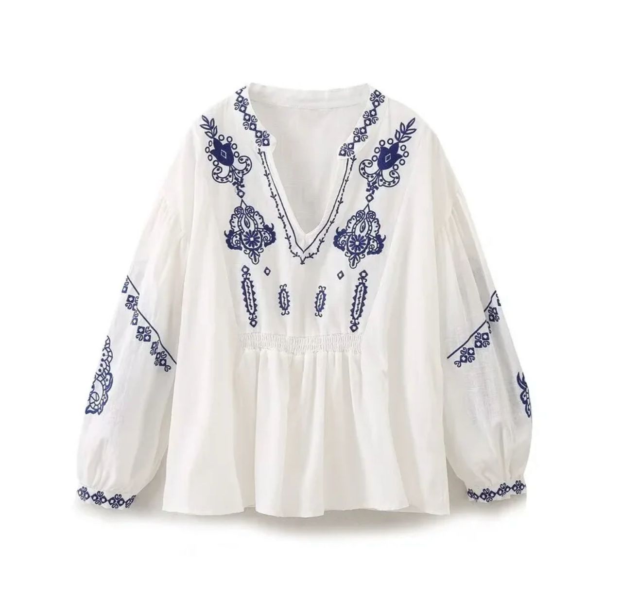 Ari Embroidered Summer Top In White