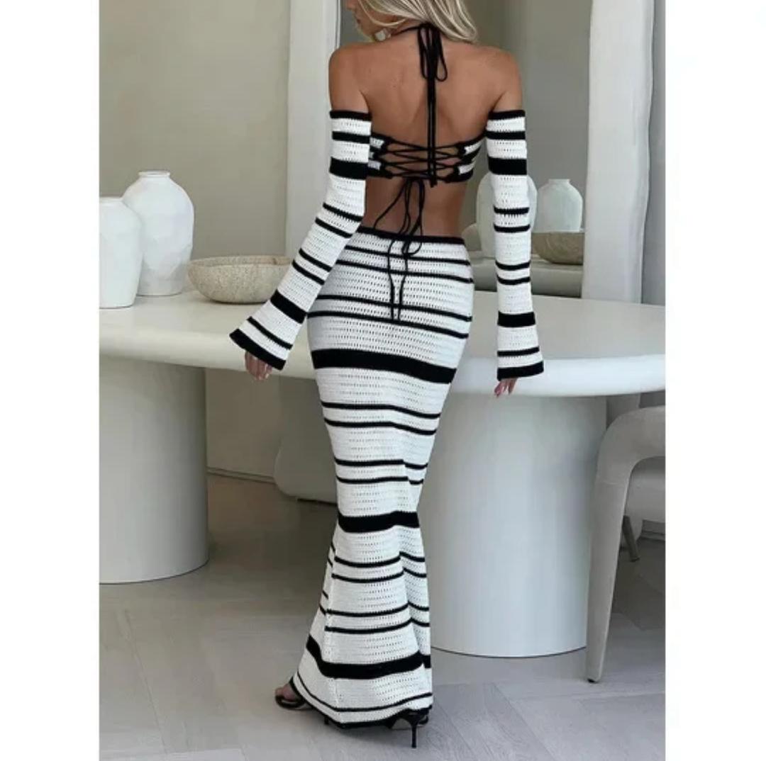 Meltem Crochet Holiday Coord Set In White