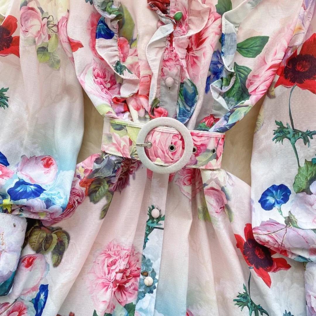 Samuel Floral Vintage Dress In Multicolor