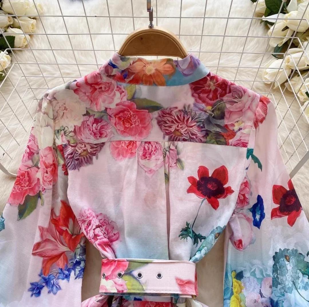 Samuel Floral Vintage Dress In Multicolor