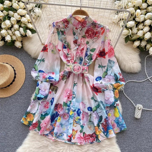 Samuel Floral Vintage Dress In Multicolor