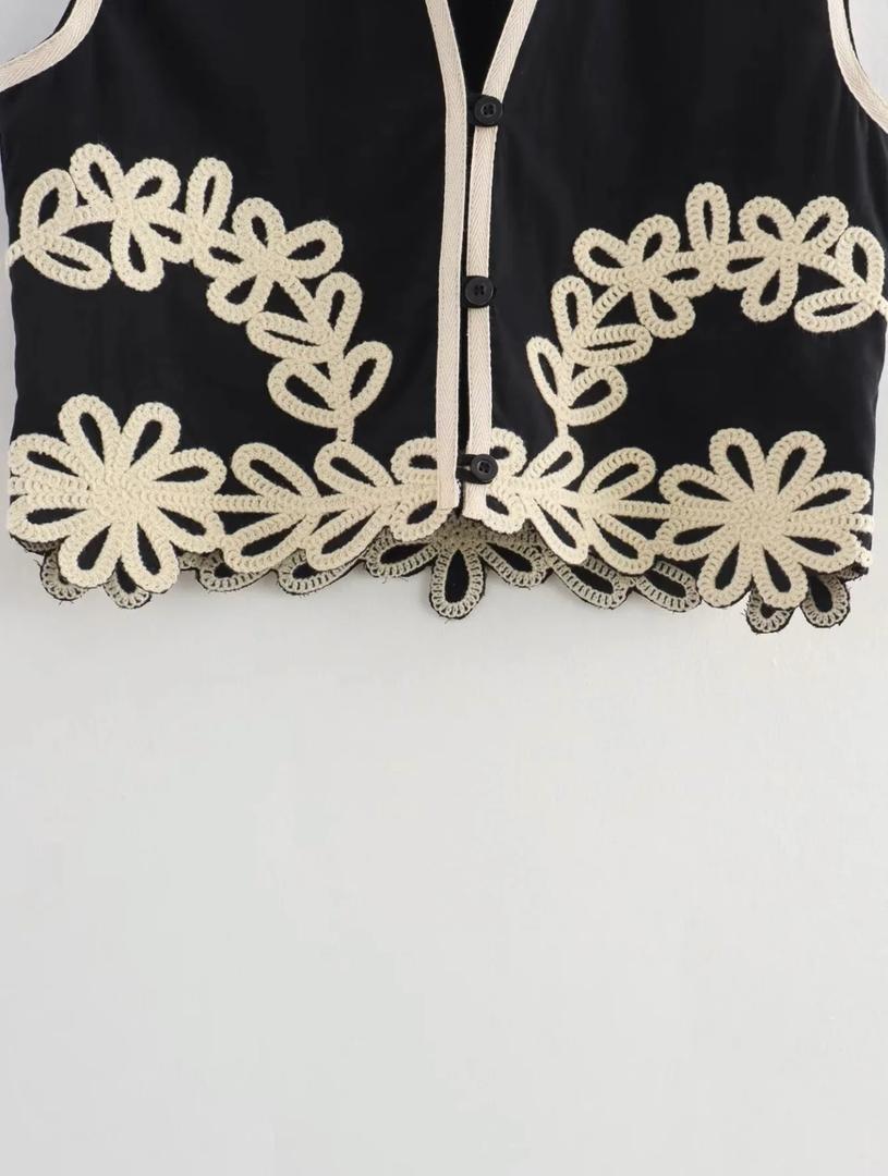 Nimo Embroidered Summer Coord In Black