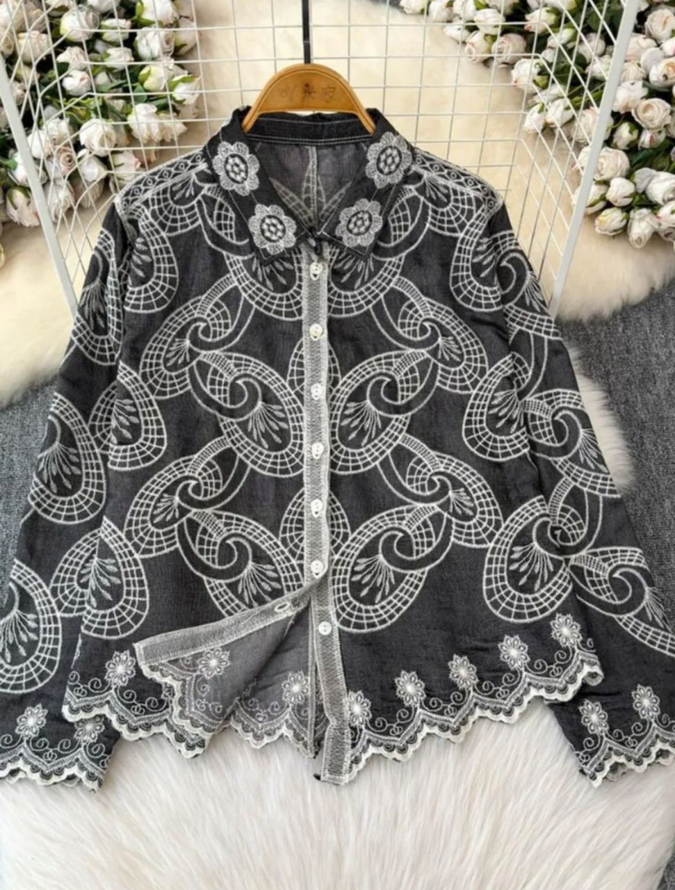 Rosa Premium Embroidered Cotton Shirts
