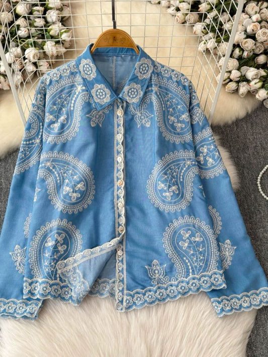 Calvin Premium Embroidered Cotton Shirts