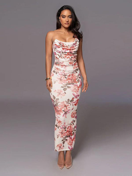 Camella Statement Bodycon Dress In White