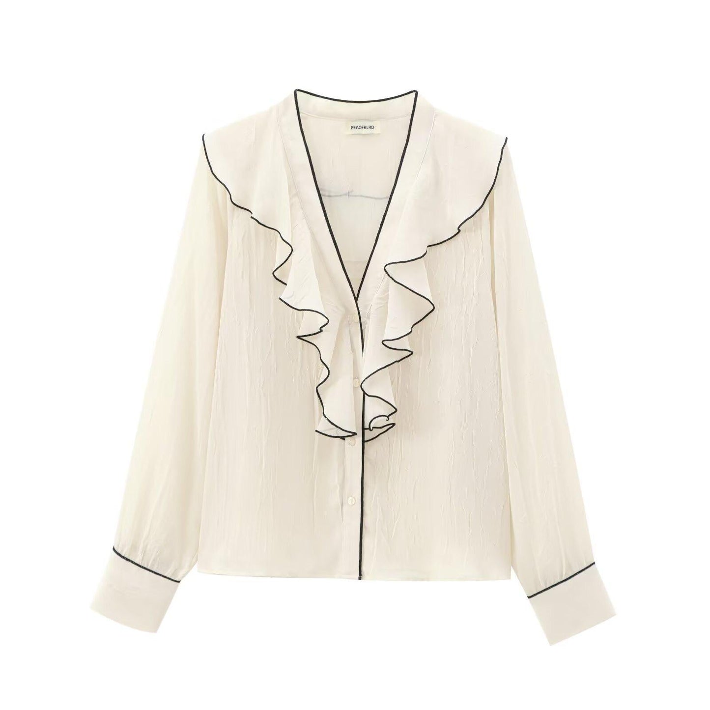 Corin Ruffled Summer Top In Off-White