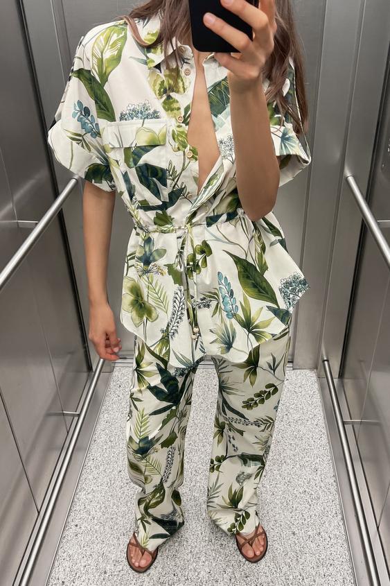 Taisiya Statement floral Coord Set In Multicolor