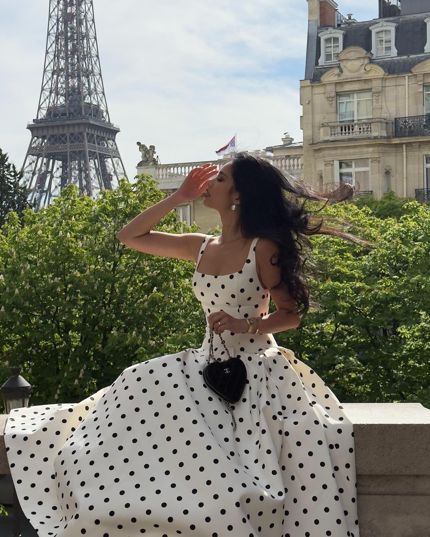 Neiman Polka Summer Holiday Maxi Dress In Off-White