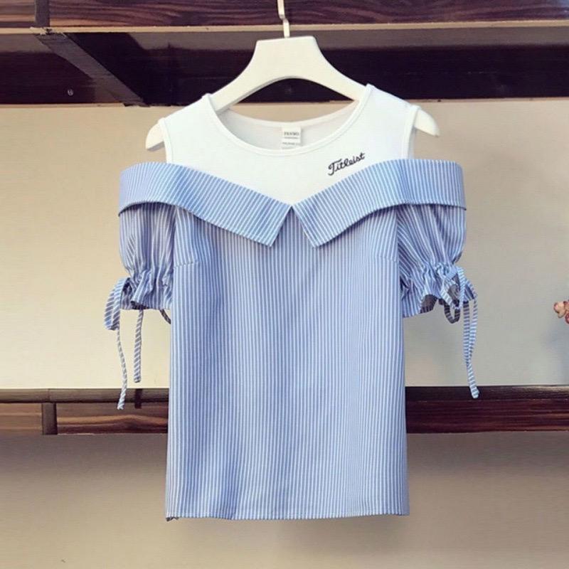 Macey Summer Two Piece Set In Blue