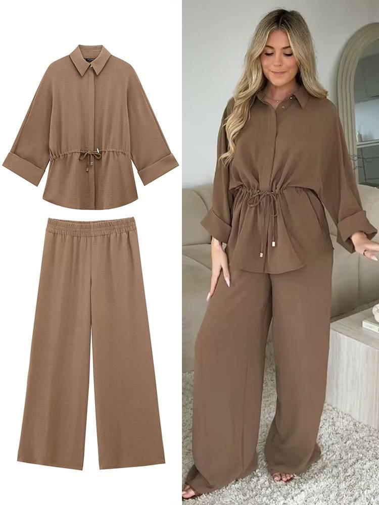 Willy Summer Two Piece Set In Brown
