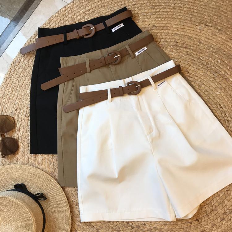 Sutton Statement Shorts With Belt In Black
