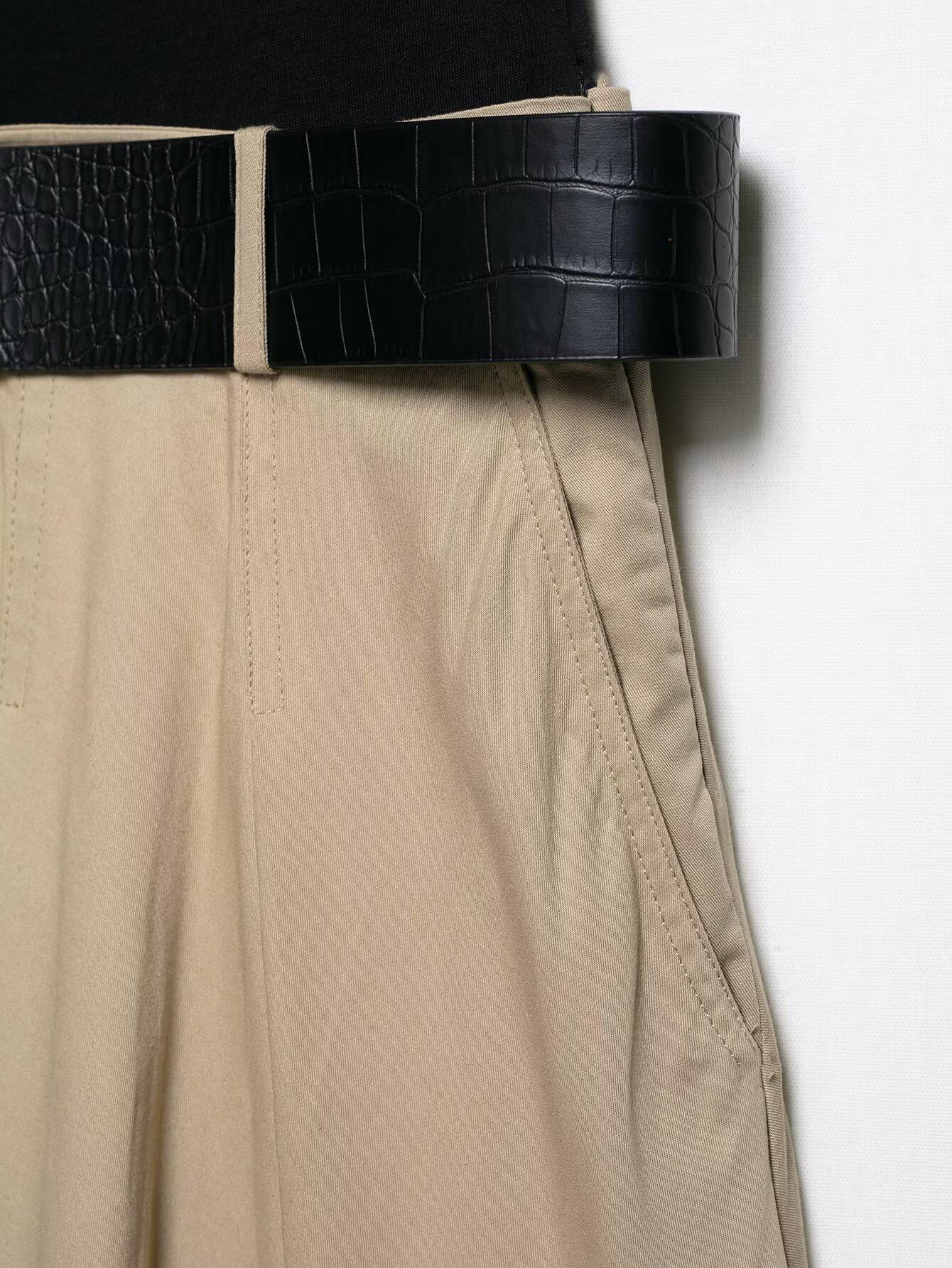 Lucy Luxe Elegant Pleated Dress With Belt In Black