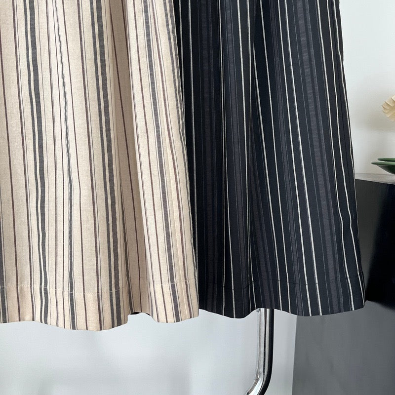 Elon Statement Striped Pants In Black