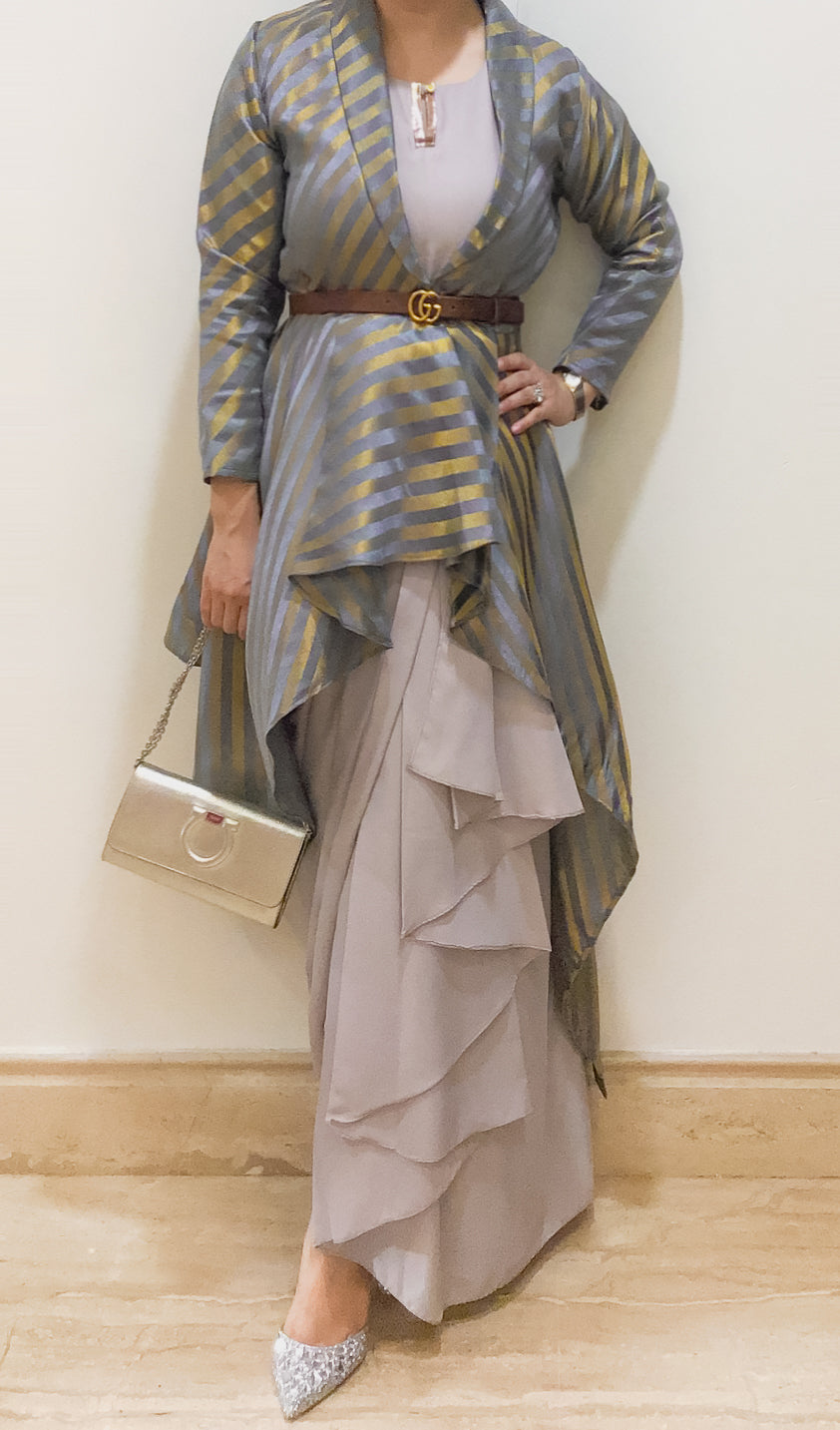 Lilac foiled maxi set