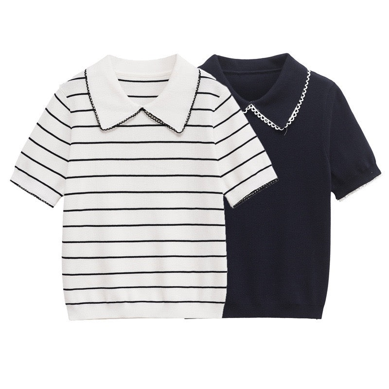 Ornella Knit Summer Top In White