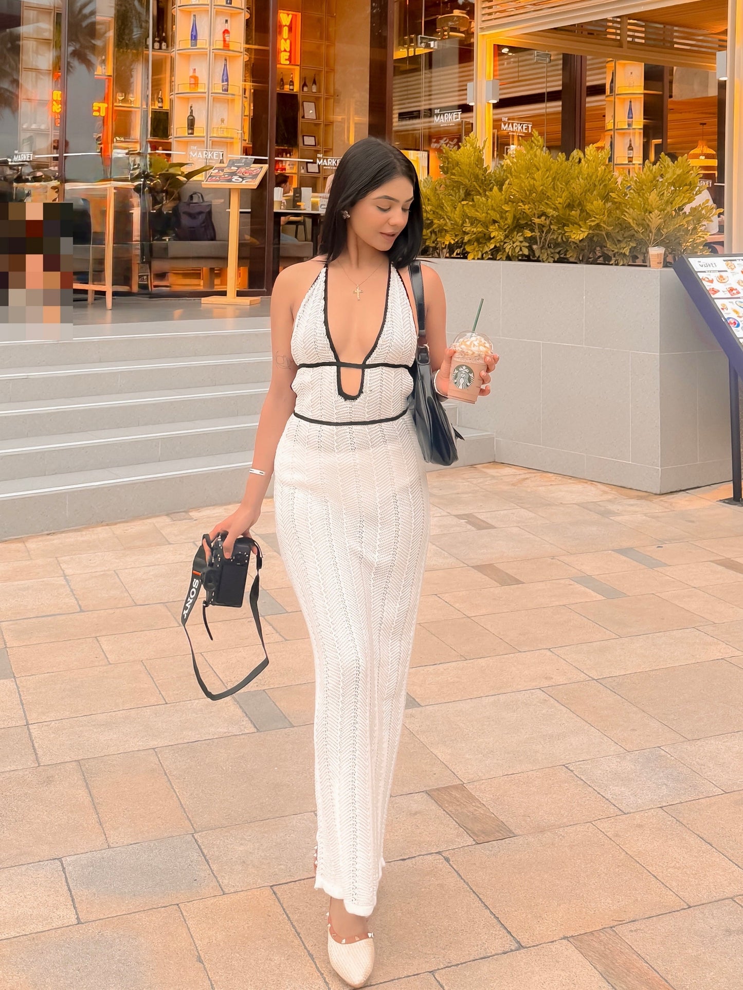 Sassa Luxe Knit Soft Dress In White