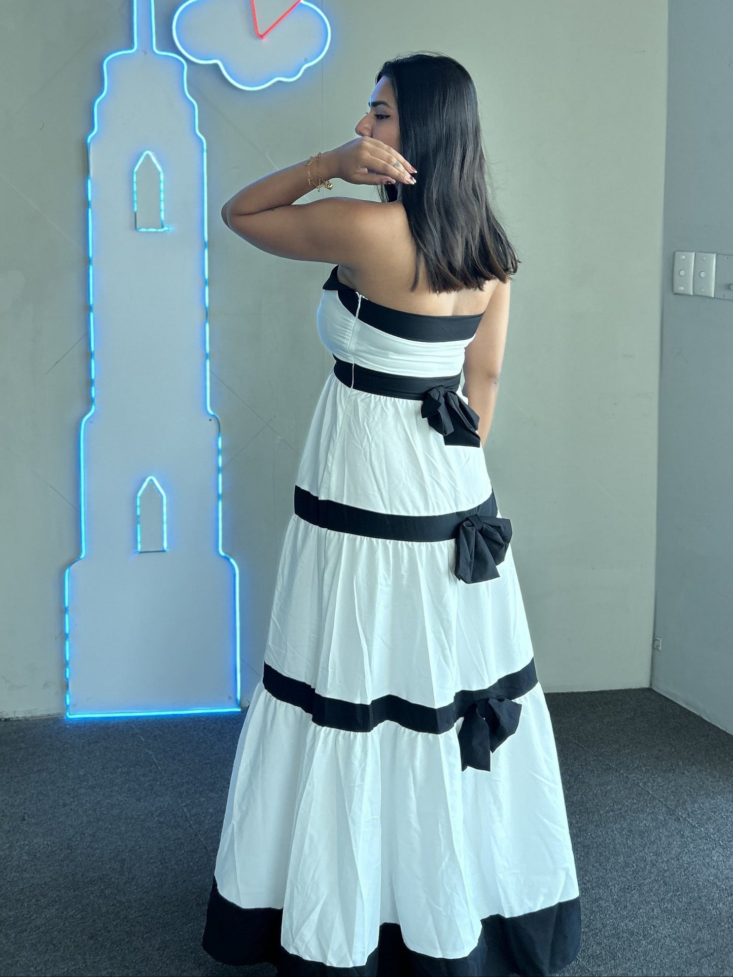 Wesley Offshoulder Holiday Maxi Dress In White