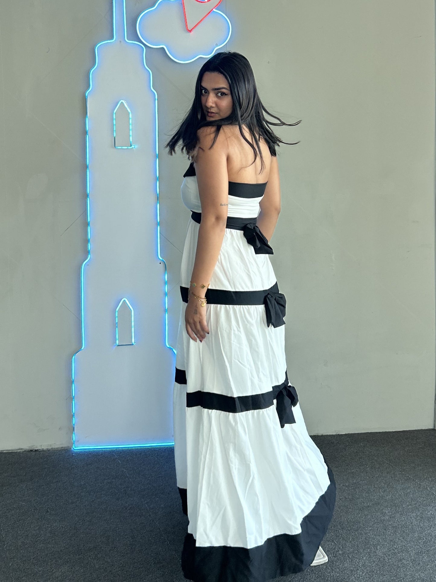 Wesley Offshoulder Holiday Maxi Dress In White