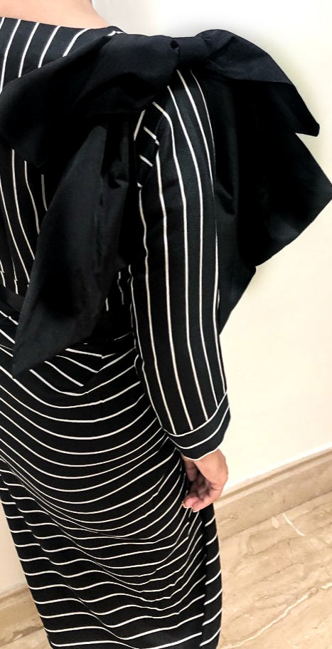 BW Stripes with Bow