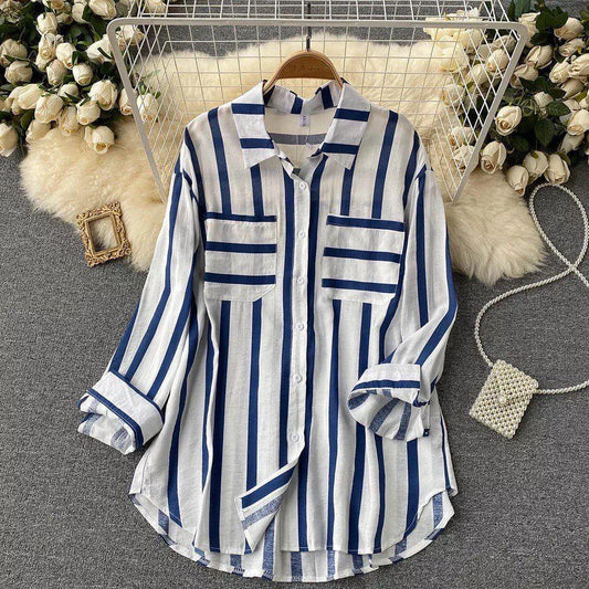 Ibiza Striped Holiday Shirts In Blue