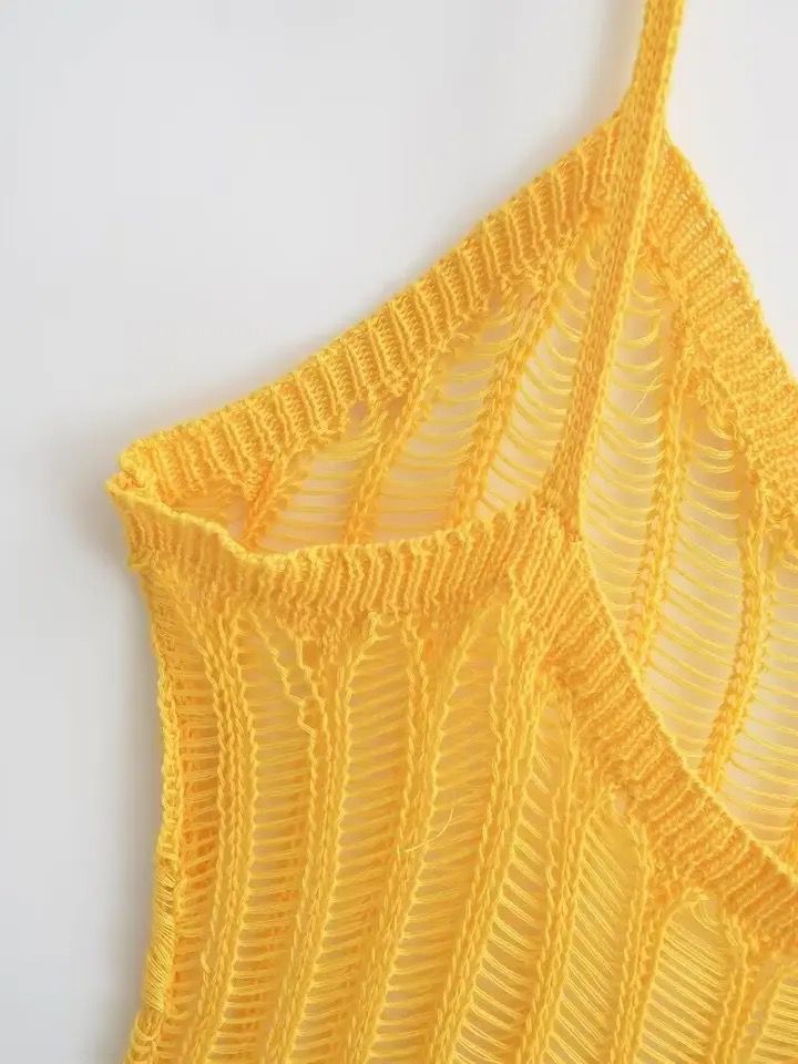 Cove soft knit dress In Mustard