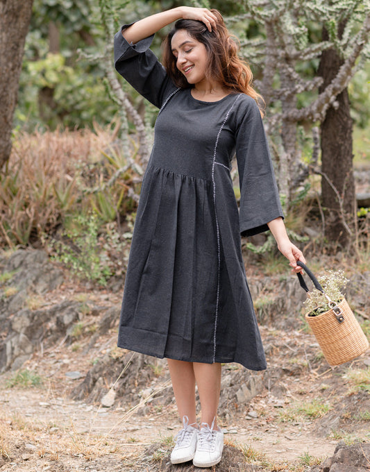 Iron Grey Sequins Dress