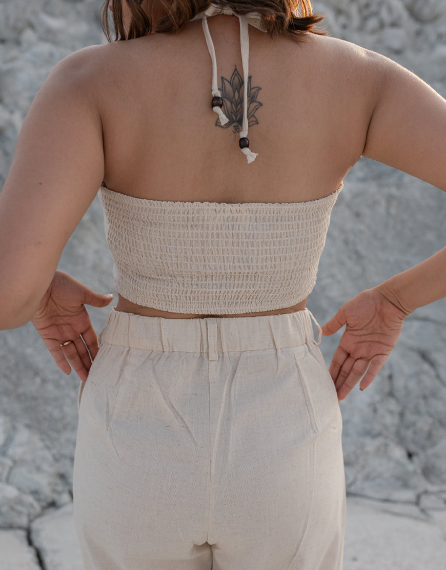 Ivory Cream Bustier Top