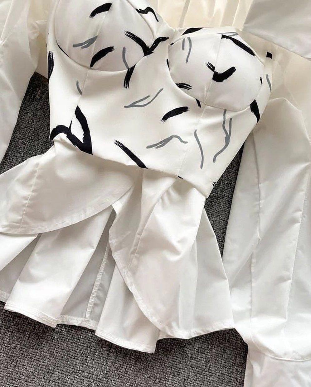 Joey Statement Blouse In Whiite