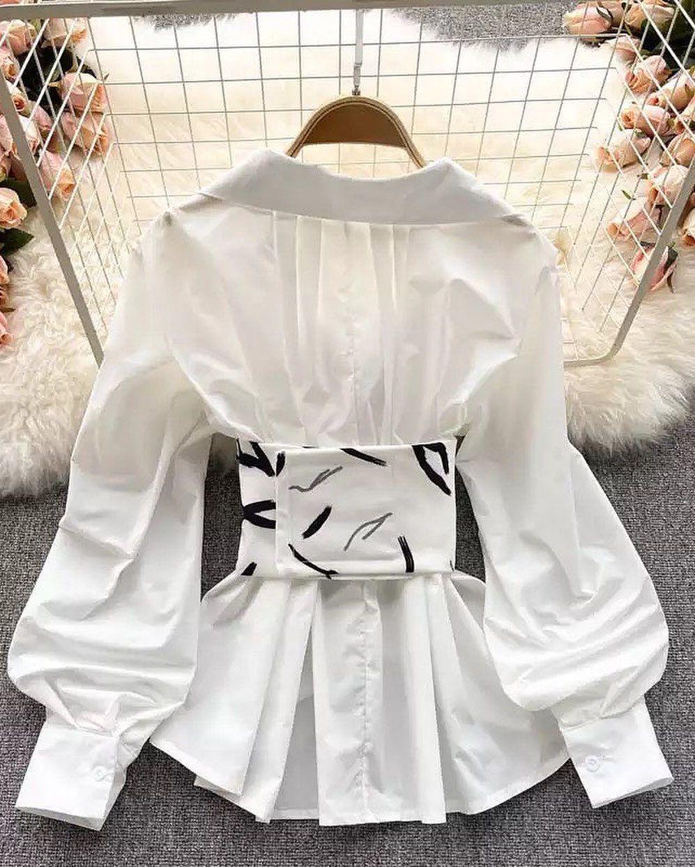 Joey Statement Blouse In Whiite