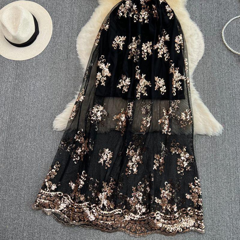 Joshua Sequined Maxi Dress In Black