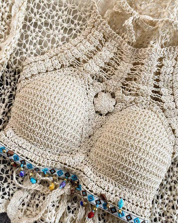 Jules 3 Piece Coord Set - Resortwear Set In Beige