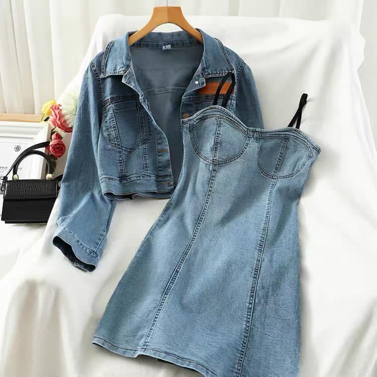 Labei Denim Set In Blue