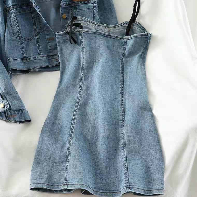 Labei Denim Set In Blue