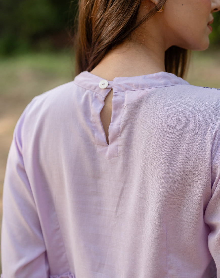 Lilac Peplum Top