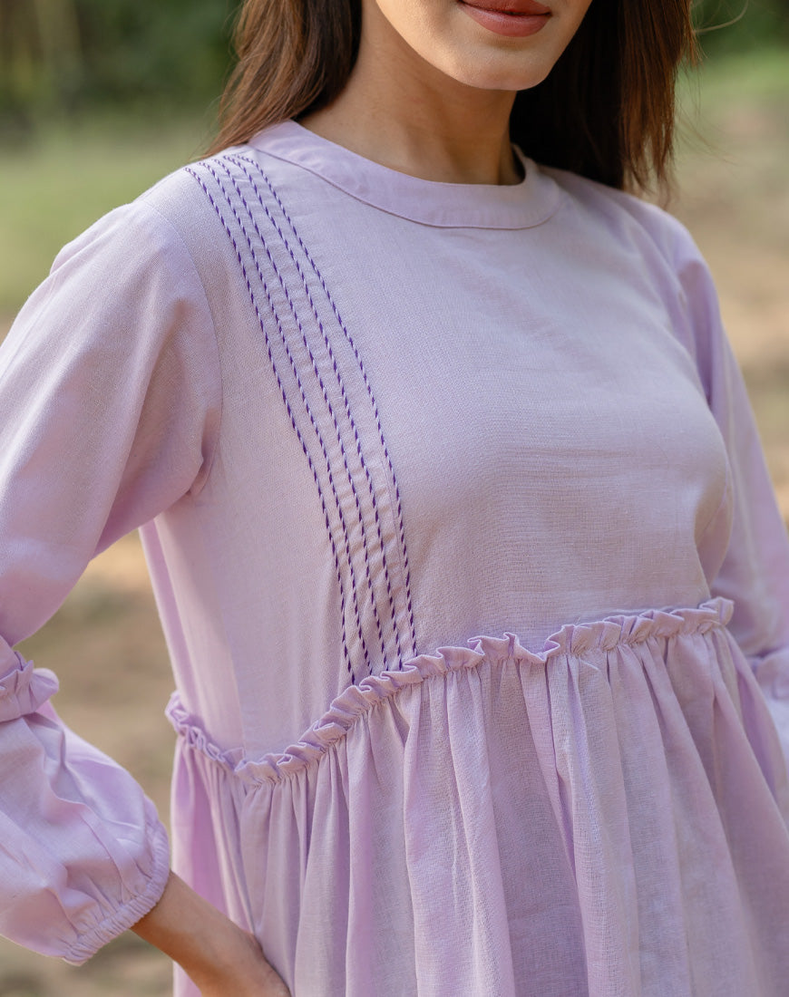Lilac Peplum Top
