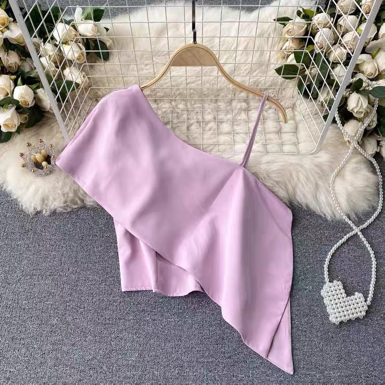 Lily One Shoulder Top In White