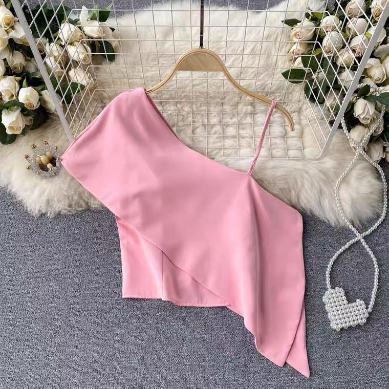 Lily One Shoulder Top In White