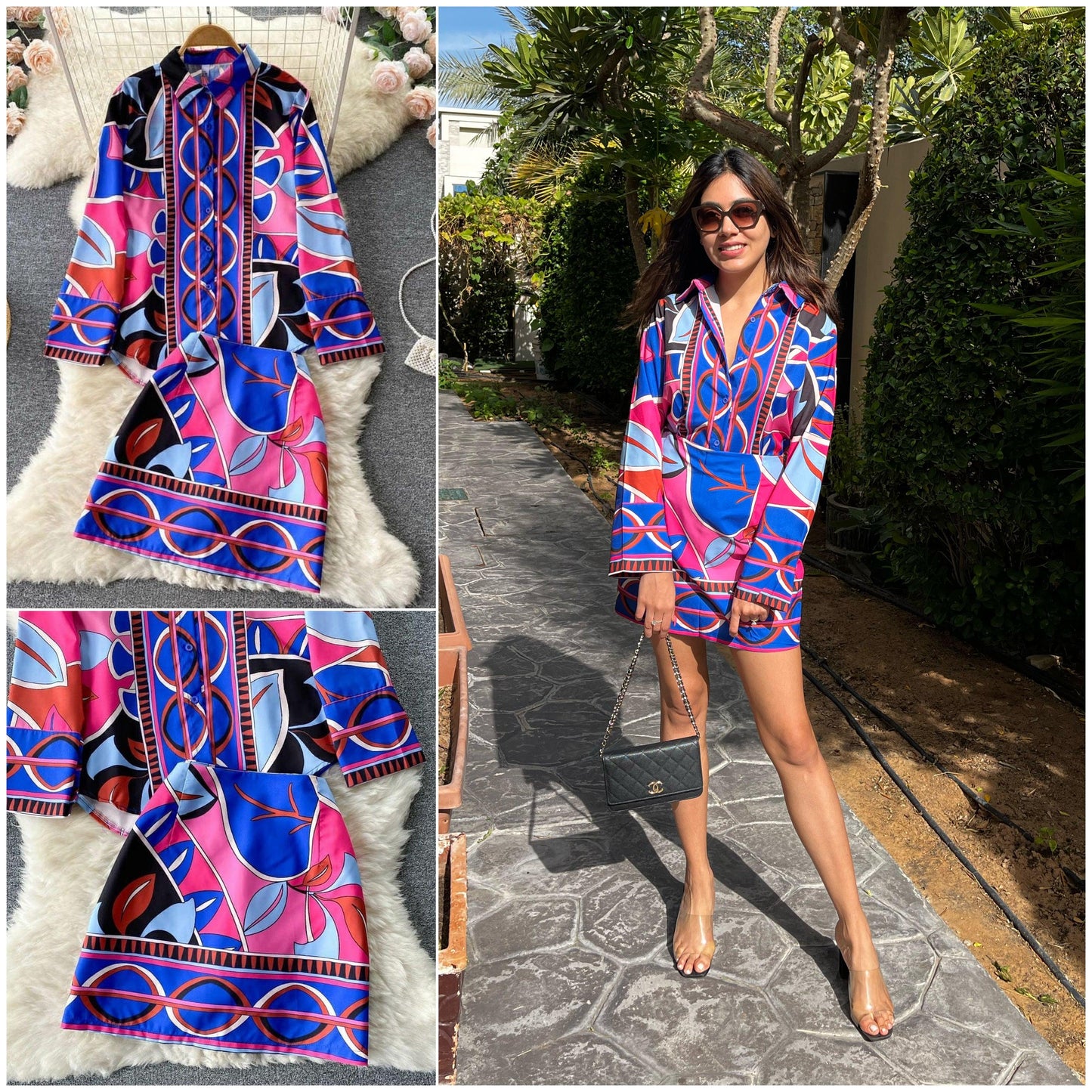 Luna Abstract Coord Set In Blue